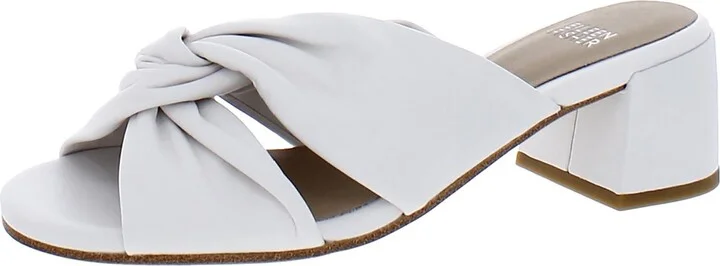 Vow Womens Leather Slip On Heels