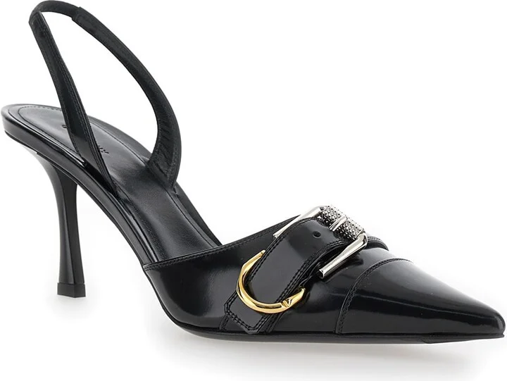 'voyou' Black Slingback Pumps With A Buckle In Patent Leather Woman - Image 2