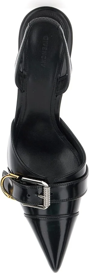 'voyou' Black Slingback Pumps With A Buckle In Patent Leather Woman - Image 4