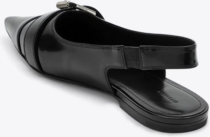 Voyou Calf Leather Slingback Flats - Image 3