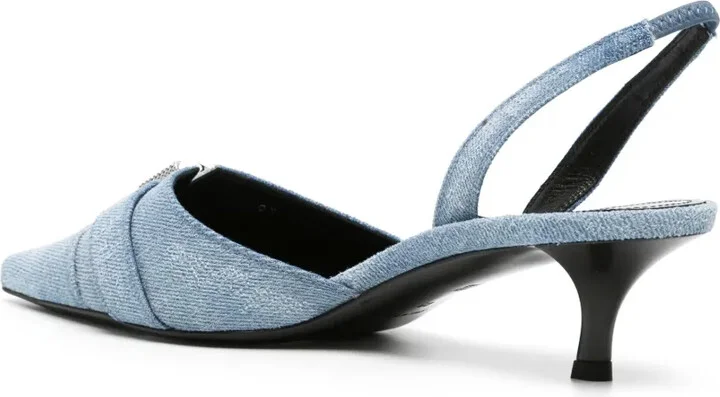 Voyou denim slingback pumps - Image 3