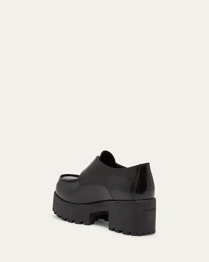 Voyou Leather Monk Platform Loafers - Image 5
