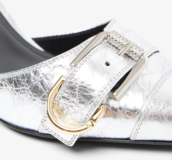 Voyou silver slingback pumps - Image 4