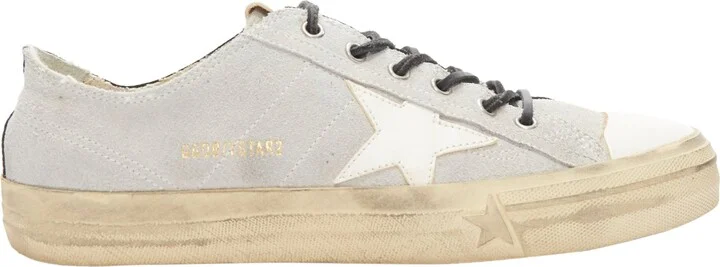 vStar bicolor distressed leather sneakers
