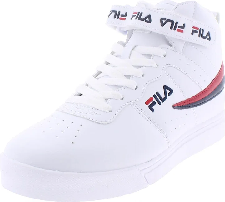 Vulc 13 Repeat Logo Womens Faux Leather Mid Top Basketball Shoes