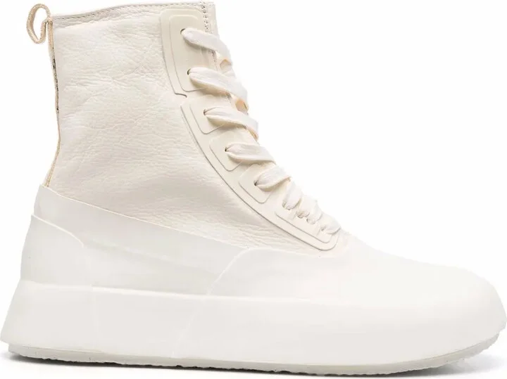 Vulcanized hi-top sneakers