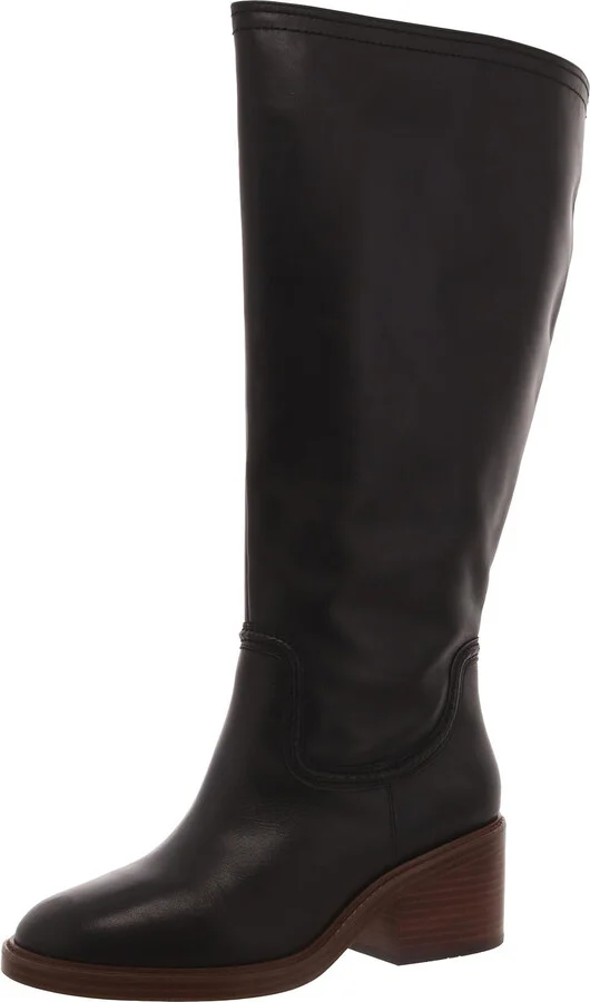 Vuliann 4 Womens Leather Extra Wide Calf Knee-High Boots