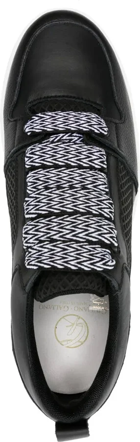 Vyper logo-print leather sneakers - Image 4