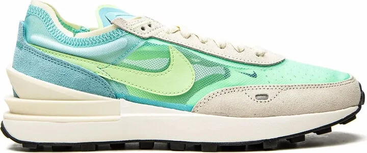 Waffle One "Bleached Aqua/Lime" sneakers