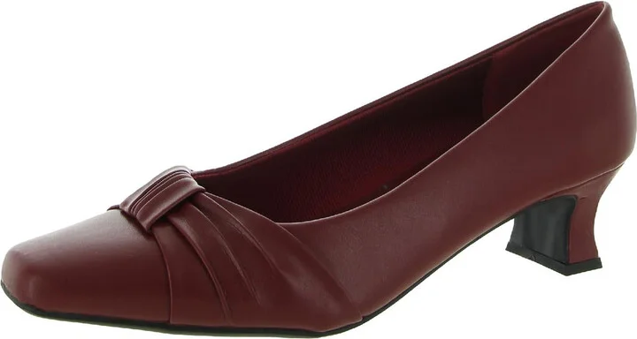 Waive Womens Faux Leather Slip On Dress Heels