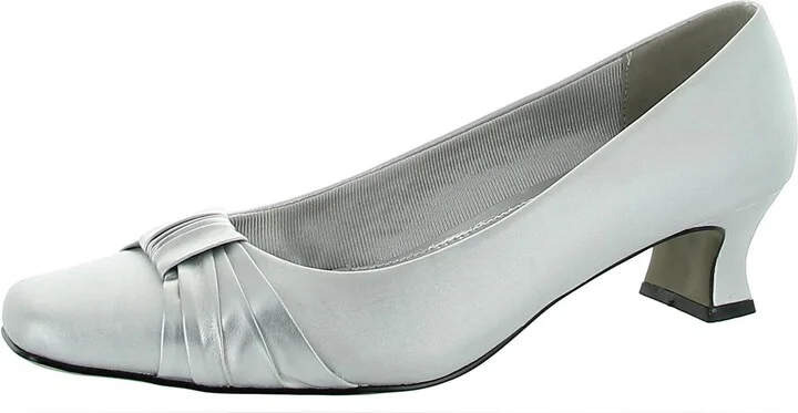 Waive Womens Metallic Dressy Kitten Heels
