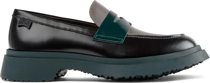 Walden mismatched colour-block loafers