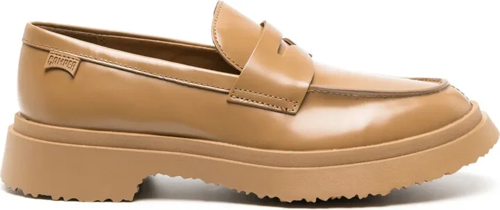 Walden ridged-sole leather loafers