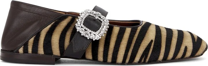 Wales Bonner Ballerina Buckle Ballet Flat in Neutral