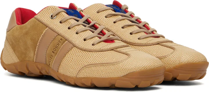 Wales Bonner Beige Leather Sneakers - Image 4