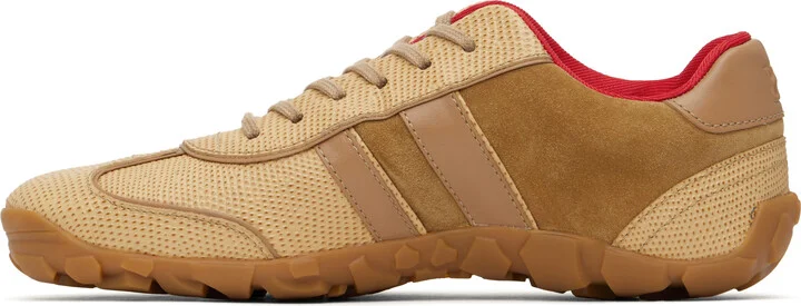 Wales Bonner Beige Leather Sneakers - Image 3
