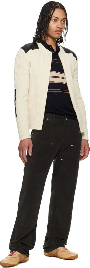 Wales Bonner Beige Leather Sneakers - Image 5