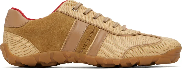 Wales Bonner Beige Leather Sneakers
