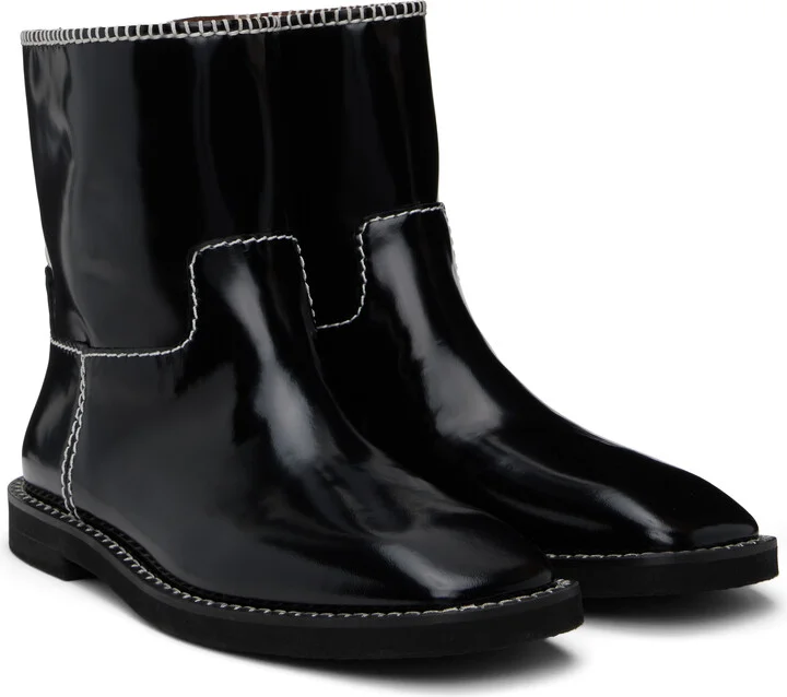 Wales Bonner Black Journey Boots - Image 4