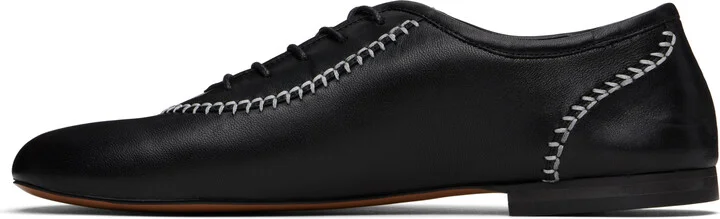 Wales Bonner Black Lace-Up Oxfords - Image 3