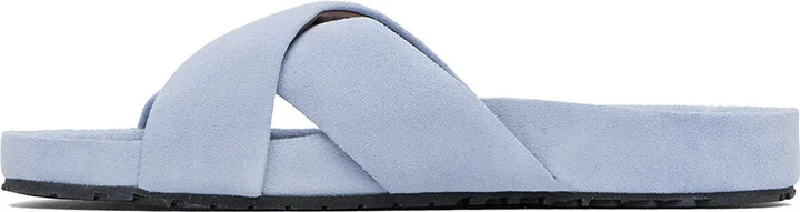 Wales Bonner Blue Criss-Cross Sandals - Image 3