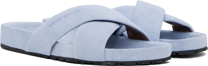 Wales Bonner Blue Criss-Cross Sandals - Image 4