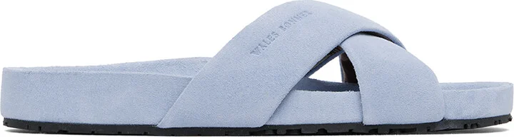 Wales Bonner Blue Criss-Cross Sandals
