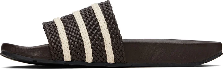 Wales Bonner Brown adidas Originals Edition Adilette Sandals - Image 3