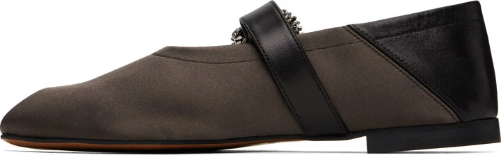 Wales Bonner Brown & Black Glide Ballerina Flats - Image 3