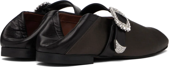 Wales Bonner Brown & Black Glide Ballerina Flats - Image 5