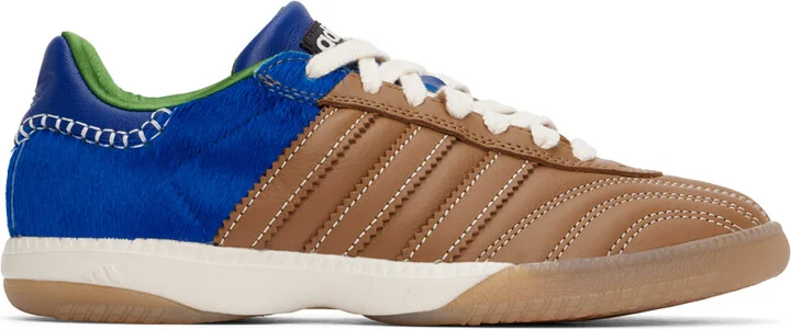Wales Bonner Brown & Blue adidas Originals Edition Pony Samba Millennium Sneakers