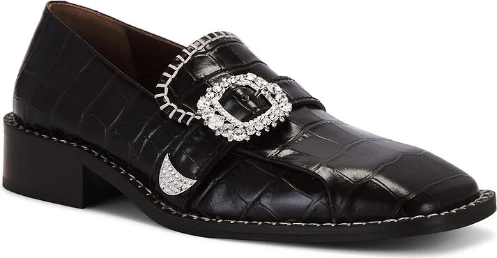 Wales Bonner Buckle Loafer in Black - Image 2