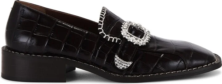 Wales Bonner Buckle Loafer in Black