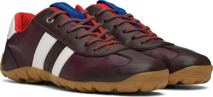 Wales Bonner Burgundy 'The Cadence' Sneakers - Image 4