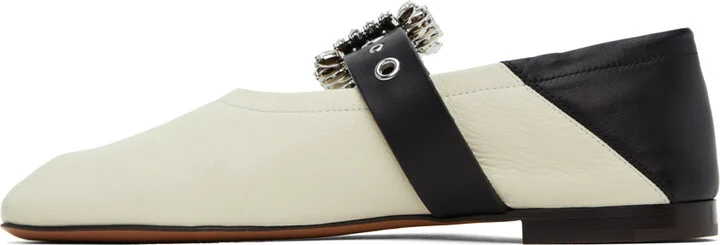 Wales Bonner Off-White Glide Ballerina Flats - Image 3