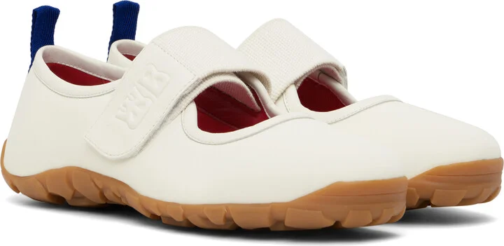 Wales Bonner Off-White Mary Jane Flat Sneakers - Image 4