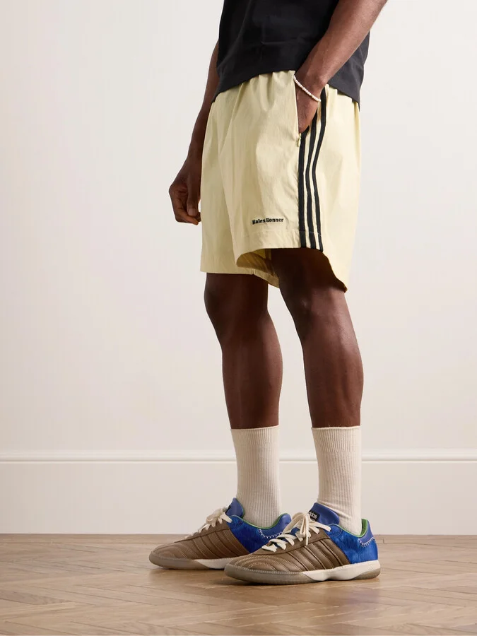 + Wales Bonner Samba Millennium Panelled Leather and Calf Hair Sneakers - Image 2