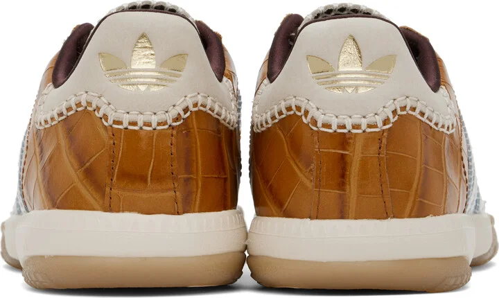 Wales Bonner Silver & Brown adidas Originals Edition MN Samba Sneakers - Image 2