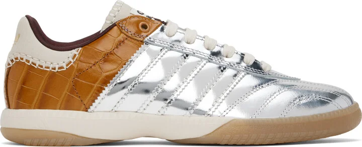 Wales Bonner Silver & Brown adidas Originals Edition MN Samba Sneakers