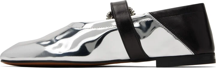 Wales Bonner Silver Glide Ballerina Flats - Image 3