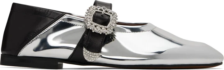 Wales Bonner Silver Glide Ballerina Flats