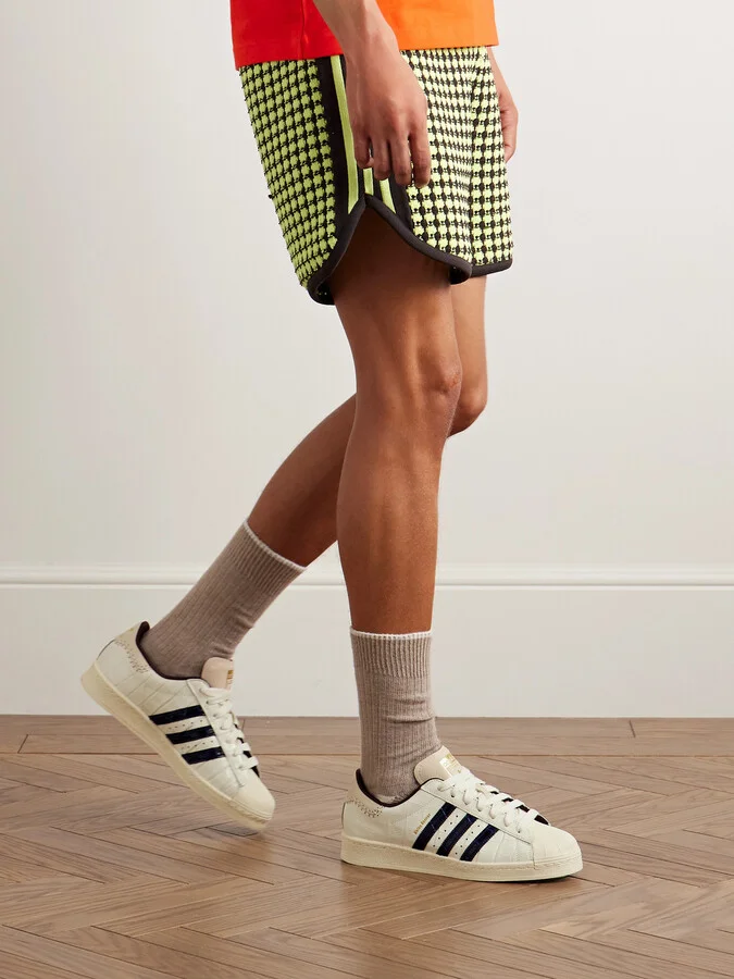 + Wales Bonner Superstar Croc-Effect Leather Sneakers - Image 2
