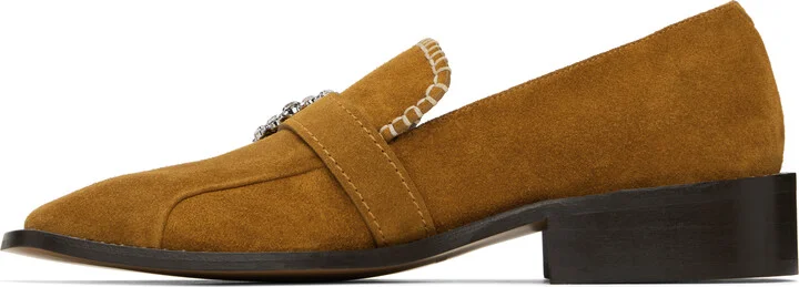 Wales Bonner Tan Buckle Loafers - Image 3