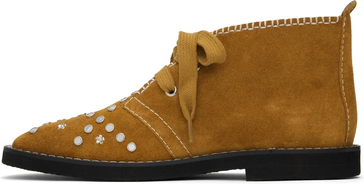 Wales Bonner Tan Desert Lace Studs Boots - Image 3