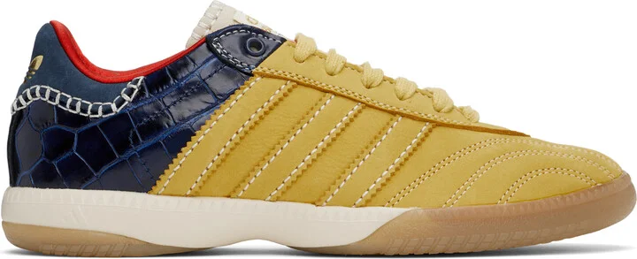 Wales Bonner Yellow & Navy adidas Originals Edition MN Samba Sneakers