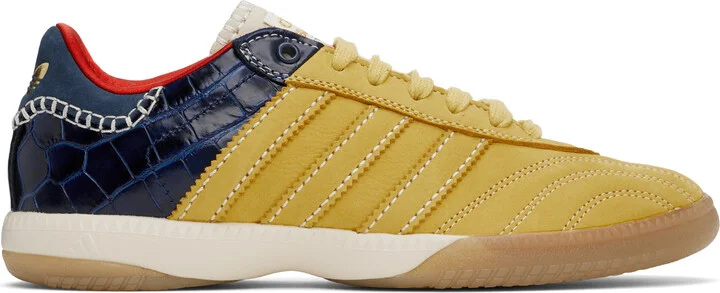 Wales Bonner Yellow & Navy adidas Originals Edition MN Samba Sneakers