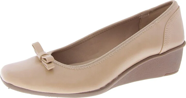 Wales Womens Faux Leather Slip On Pumps