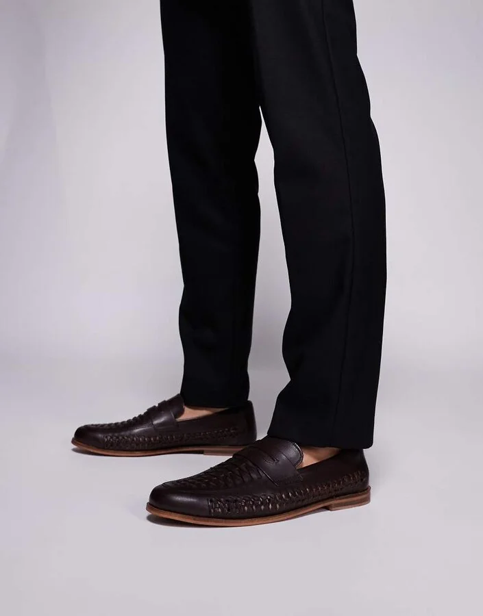 Walk London Arrow penny loafers in brown leather - Image 2