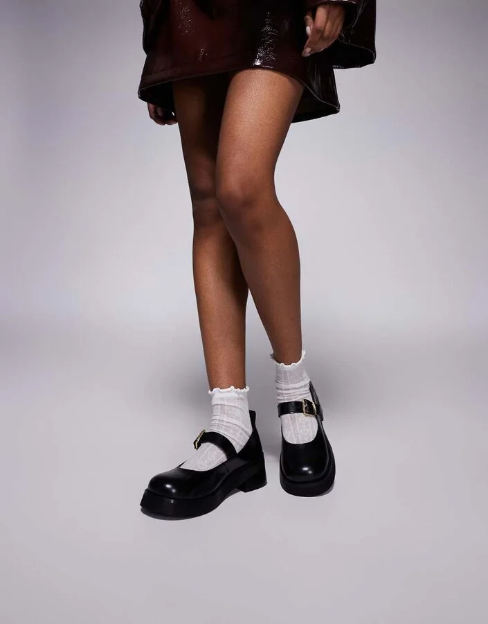Walk London Cheryl mary janes in smooth black leather - Image 2