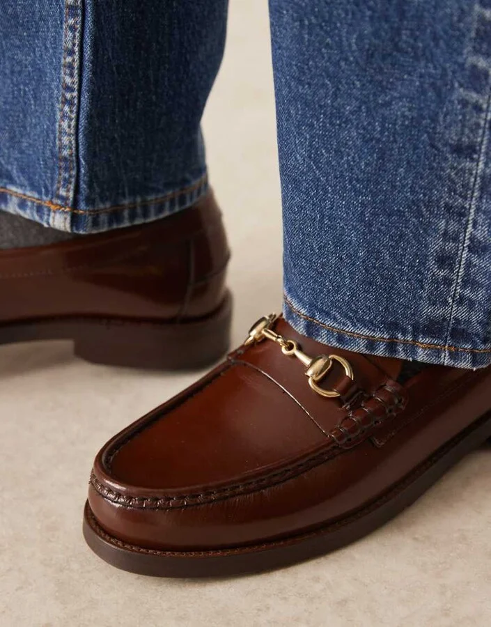 Walk London Dalston trim loafers in tan - Image 2
